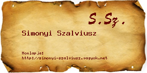 Simonyi Szalviusz névjegykártya